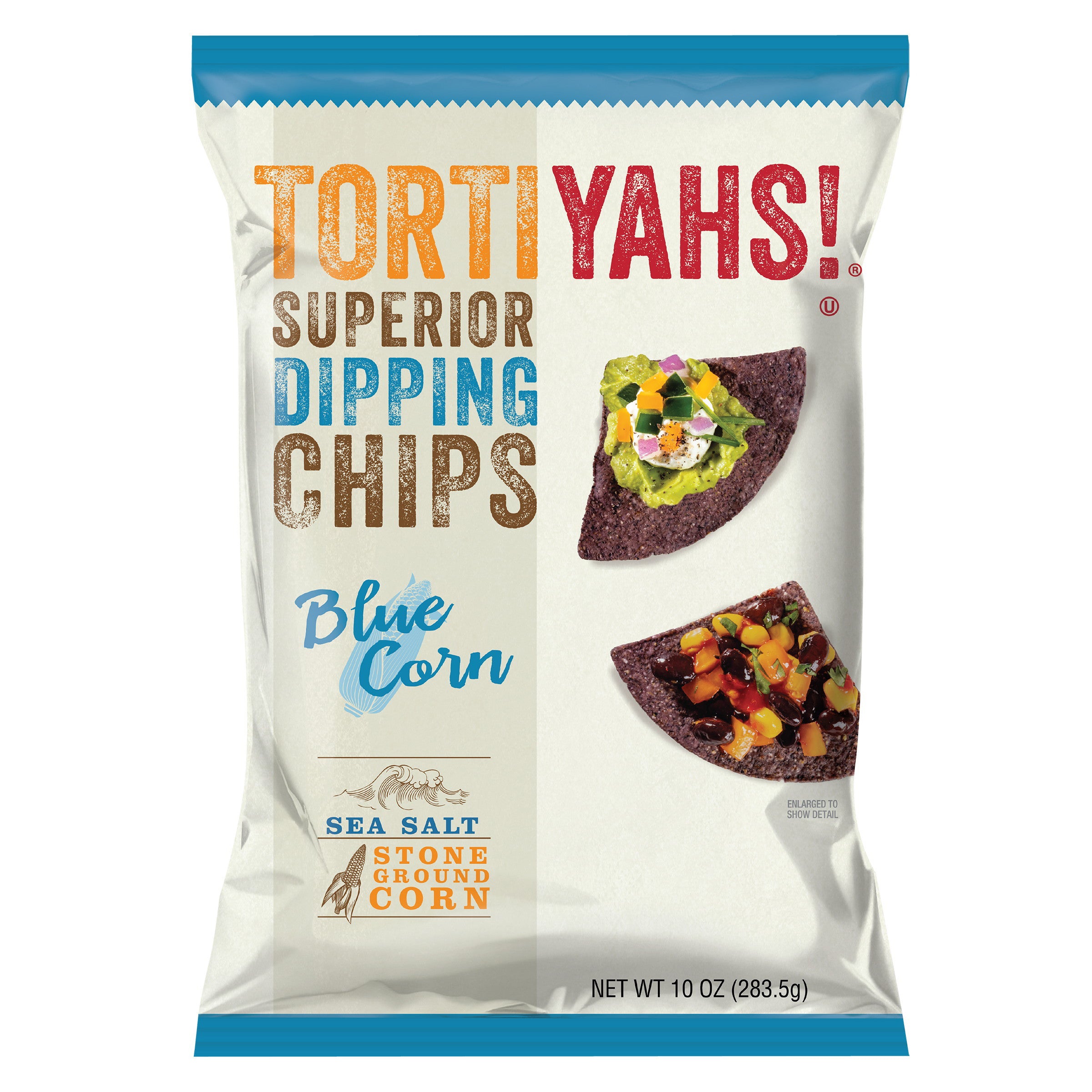 Blue top corn chips
