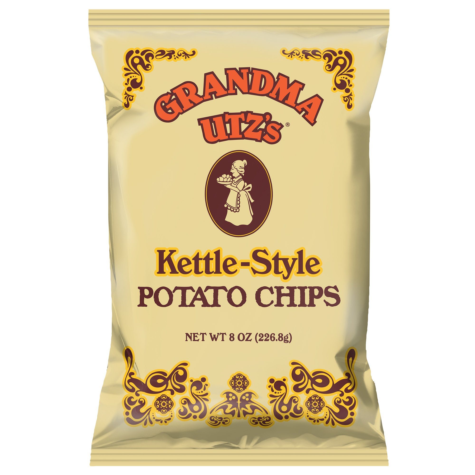 Kettle Brand Unsalted Potato Chips 5 oz Bag (Pack of 15)