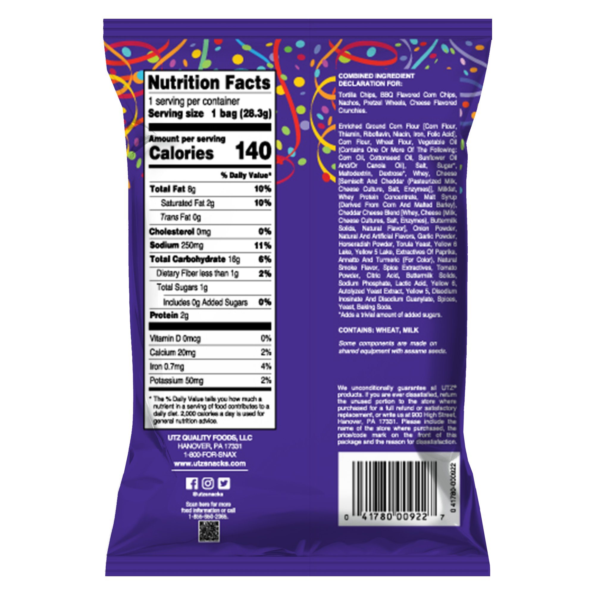 Utz Party Mix 1 oz. Bundler_SingleServe Utz 