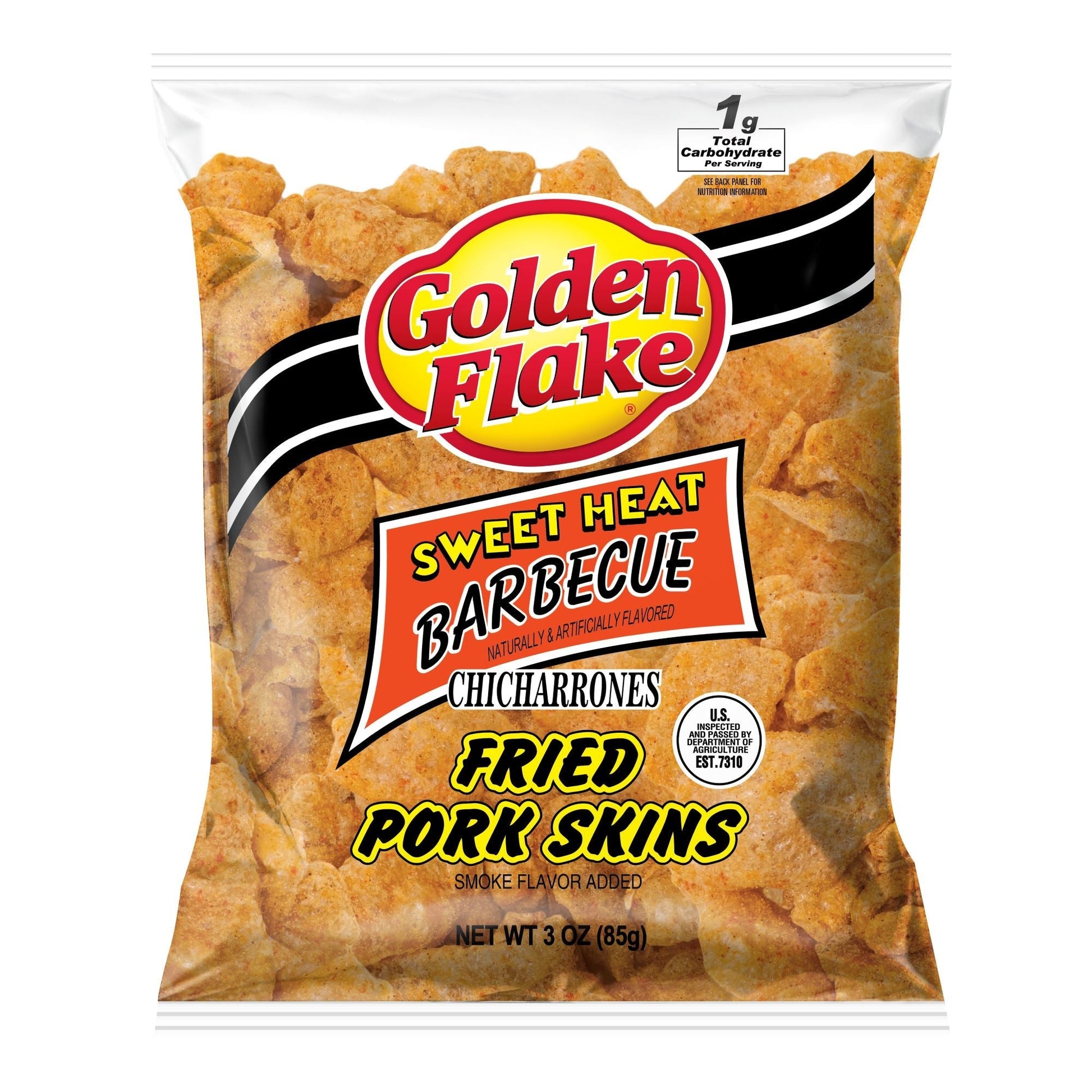 Golden Flake Pork Skins Sweet Heat Barbecue 3 oz. Bundler_Golden OnTheGo Golden Flake 