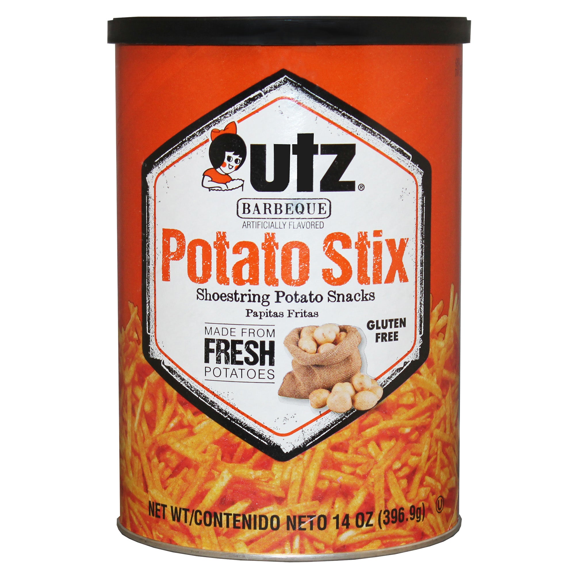 Utz Potato Stix Barbeque Potato Sticks 14 oz. Canister 3 Pack