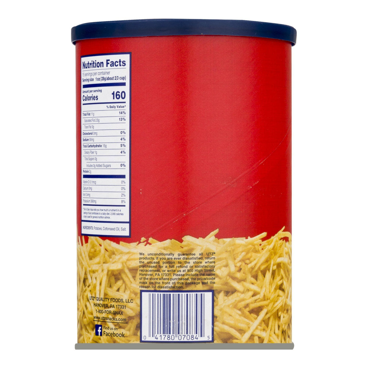 Utz potato stix original potato sticks 15 oz canister 3 pack utz