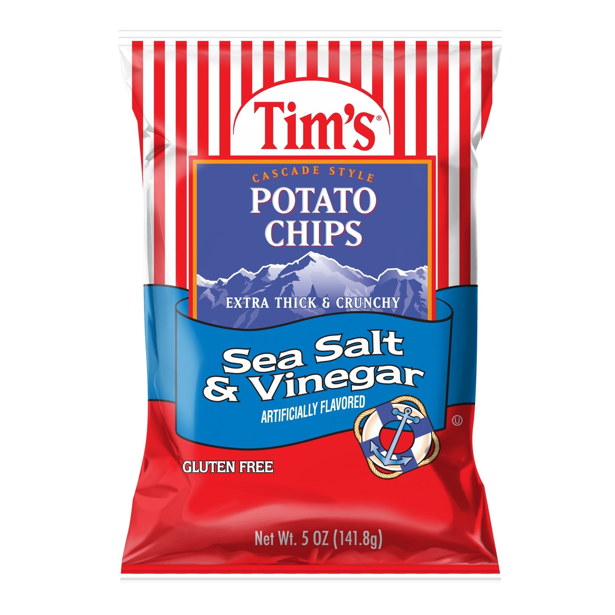 Tim's Potato Chips, Sea Salt & Vinegar Potato Chips Tim's Cascade Snacks 