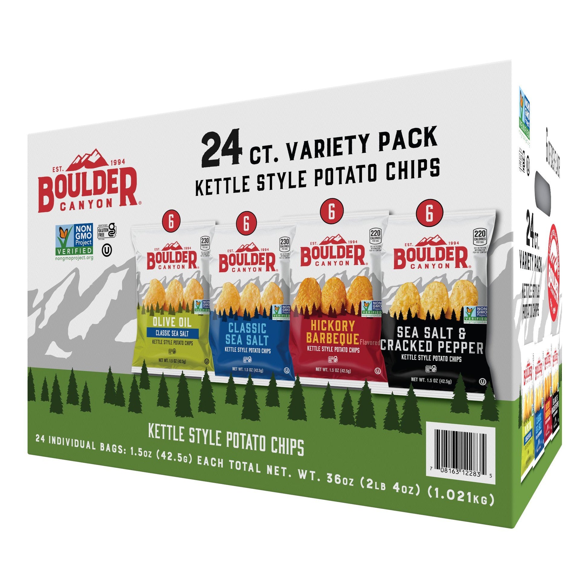 Boulder Canyon 1.5 oz Variety Box, 24 count 36 oz. Variety Packs And Single Serve Boulder Canyon 
