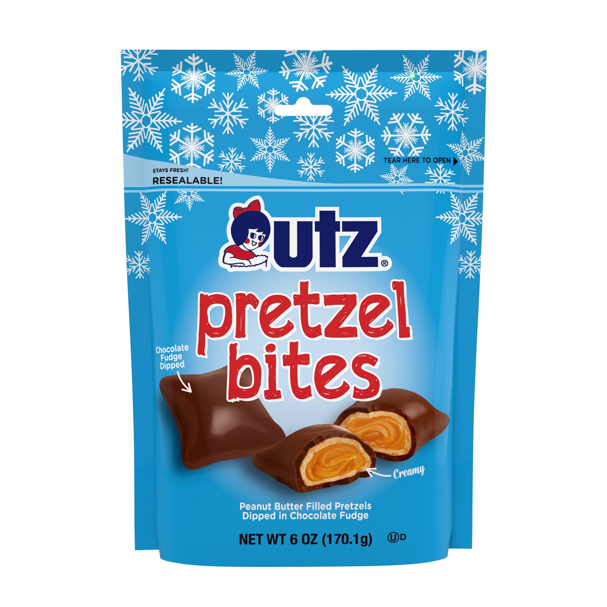 Utz Chocolate Fudge Covered Peanut Butter Filled Pretzels 6 Utz Chocolate Fudge Covered Peanut Butter Filled Pretzels 6