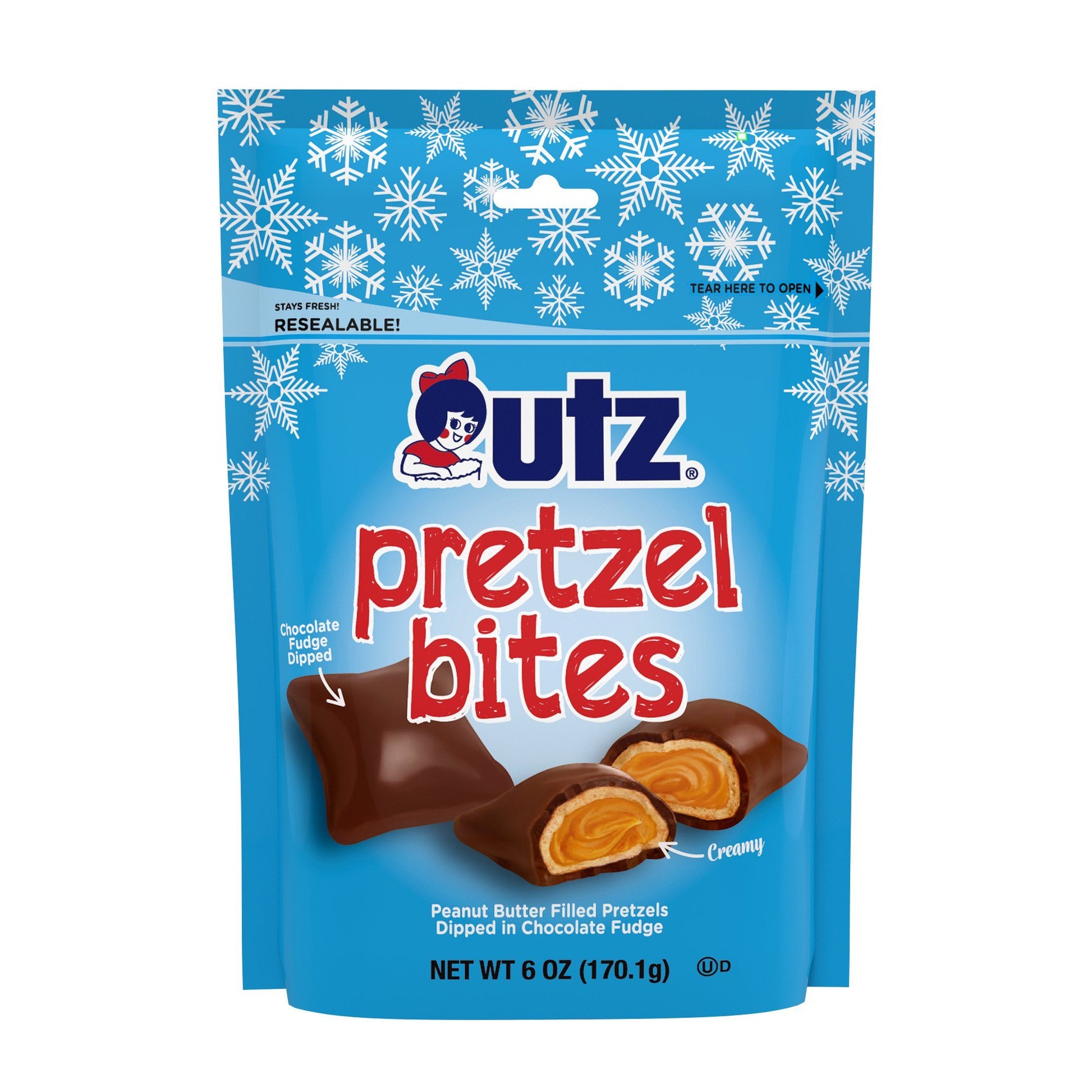 Utz Chocolate Fudge Covered, Peanut Butter Filled Pretzels Seasonal Items Utz 