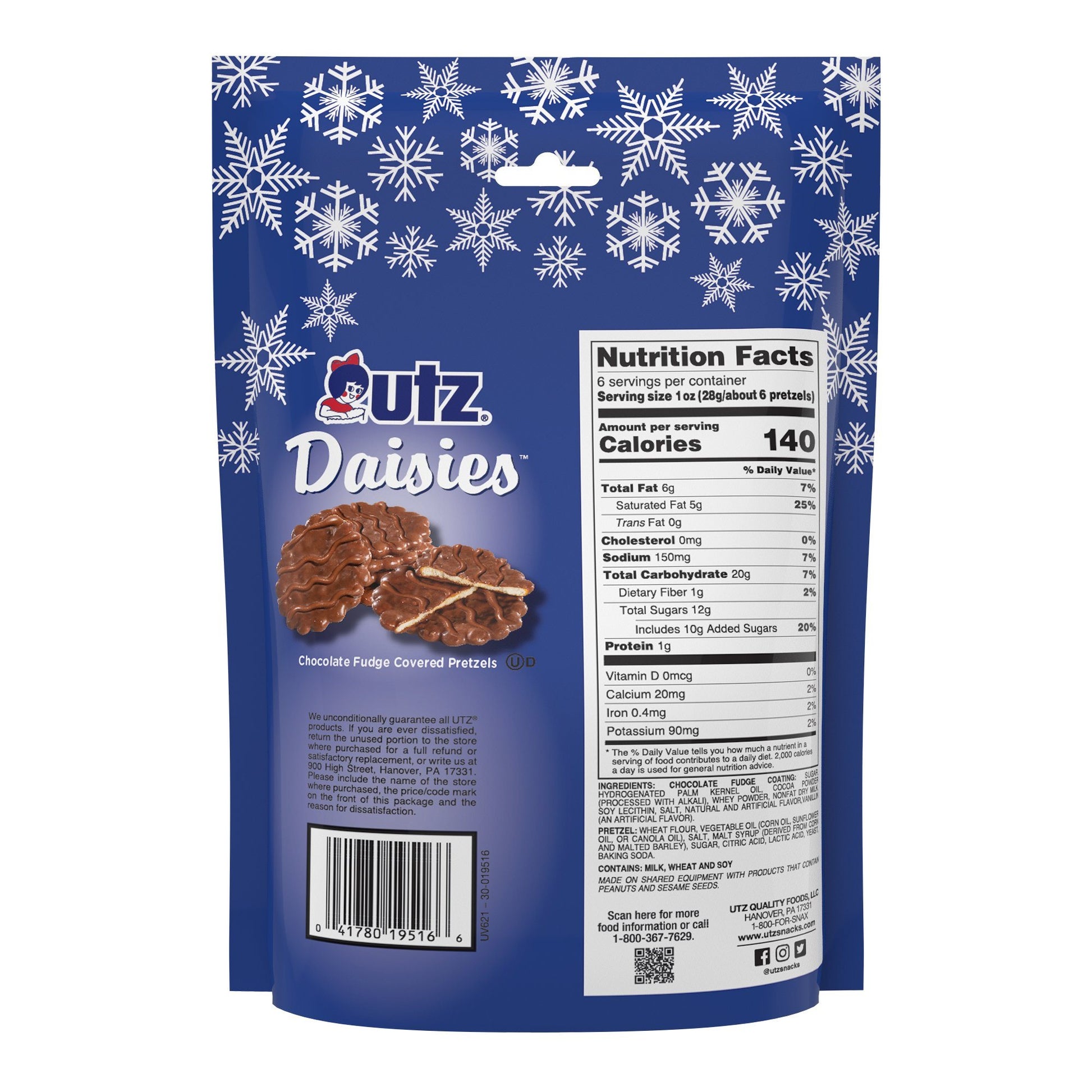Utz Chocolate Fudge Covered Pretzel Daisies Seasonal Items Utz 
