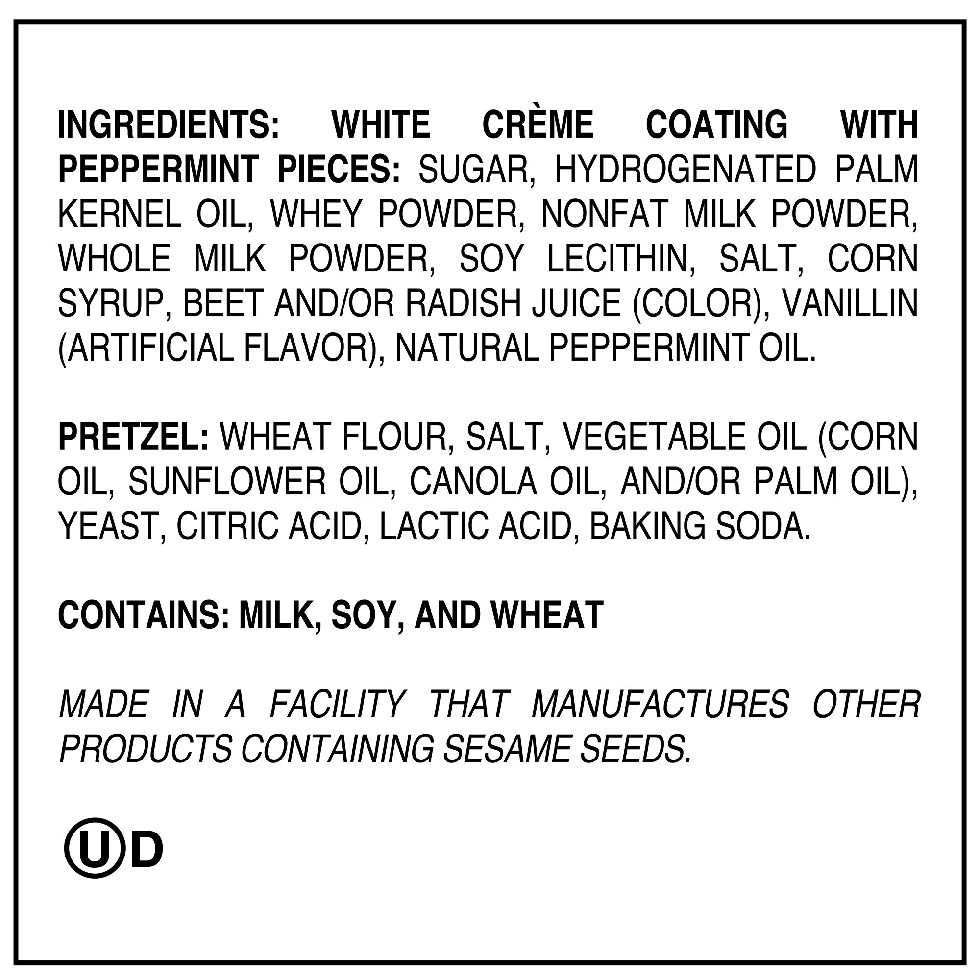 Utz White Chocolate covered Peppermint Mini Specials