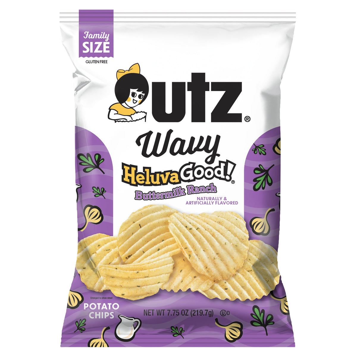 Utz Wavy Heluva Good Buttermilk Ranch Potato Chips Utz Quality Foods