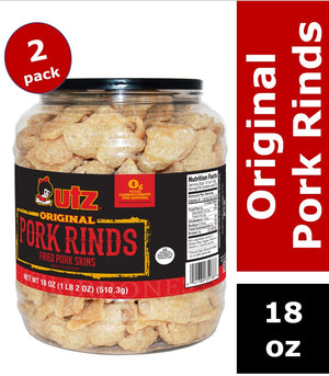 Utz Pork Rinds Original 18 oz. Barrel 2 pack