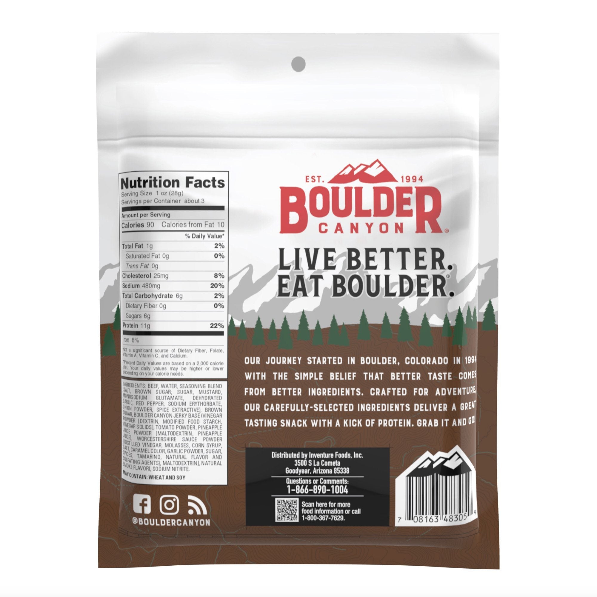 Boulder Canyon Beef Jerky, Outdoor Original 2.75 oz. Beef Jerky Boulder Canyon 