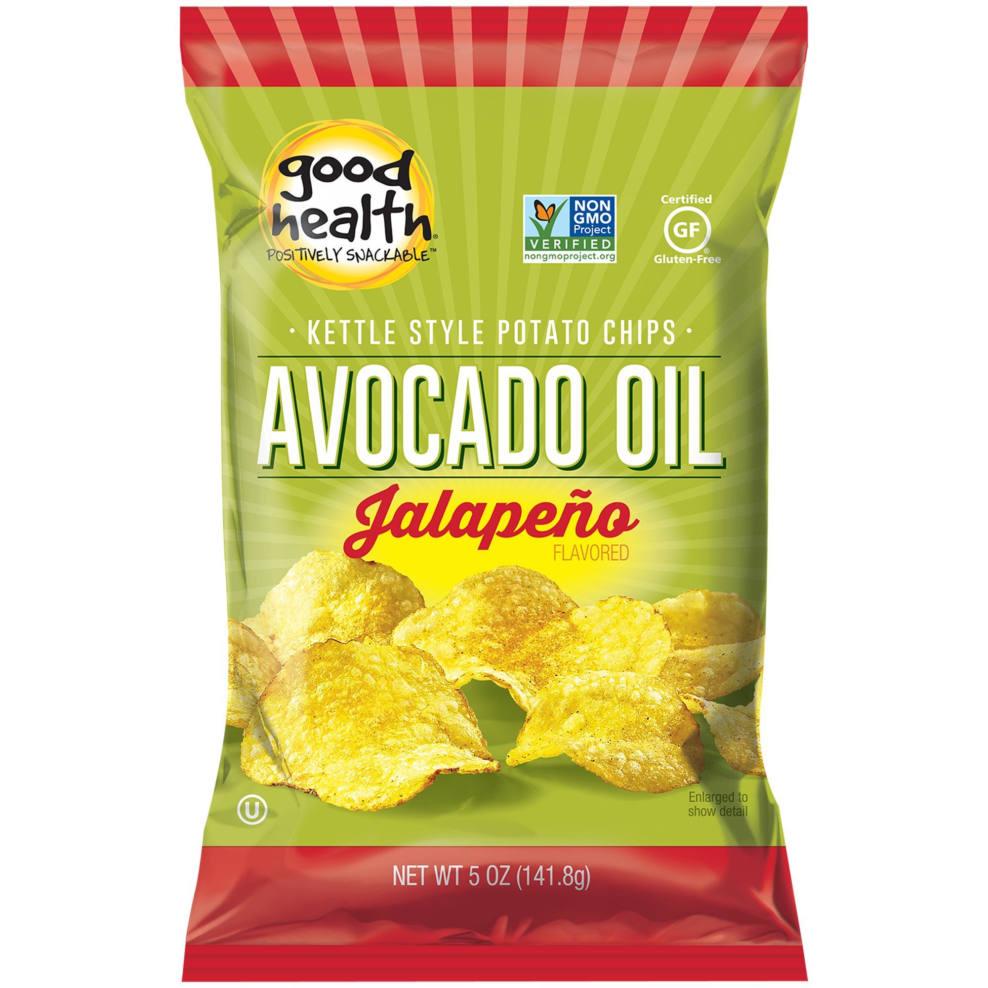 Good Health Kettle Potato Chips Avocado Oil Jalapeno 5 oz. Utz