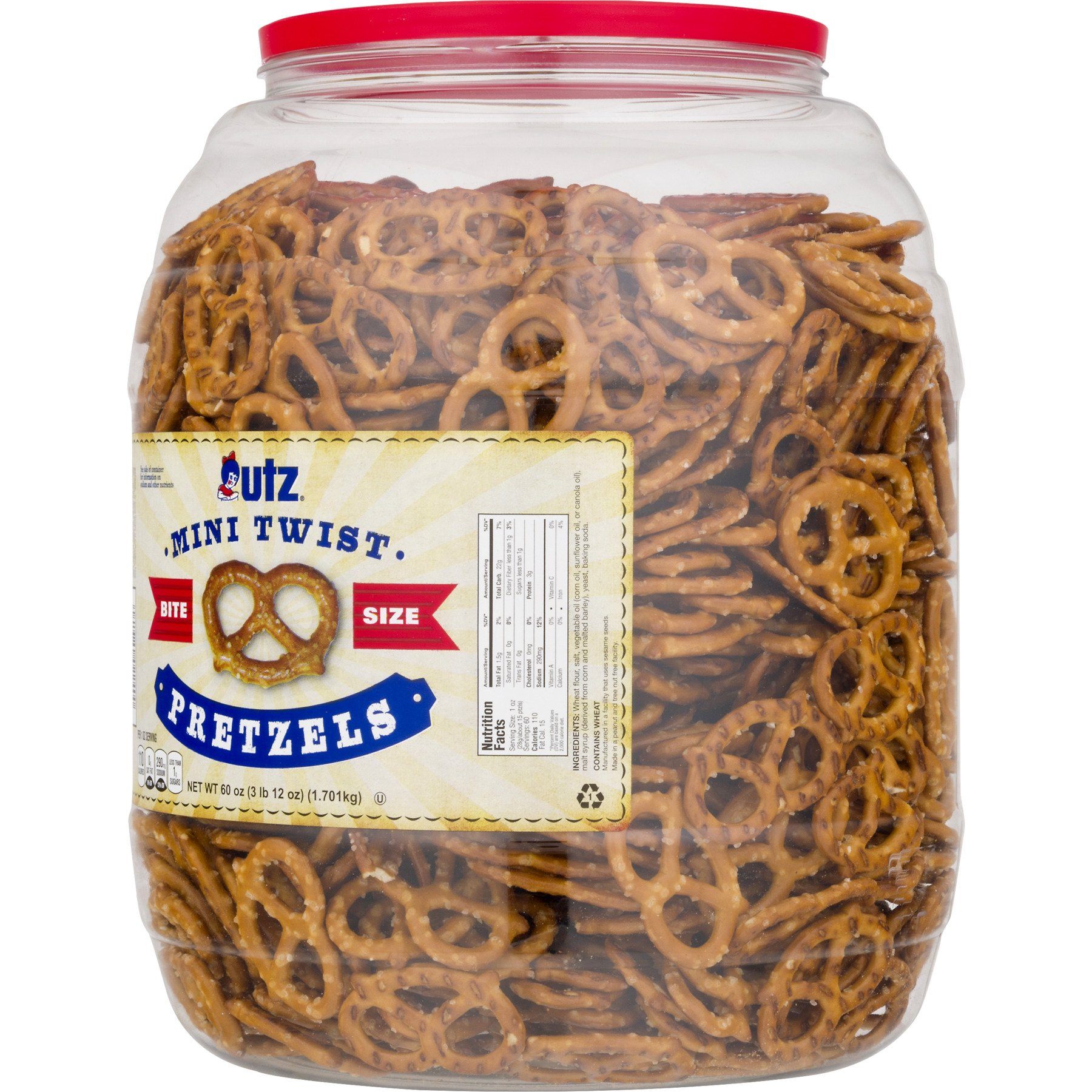 Nutrition Facts and Ingredient List. 1 oz serving size, 60 servings per container, 110 calories per serving