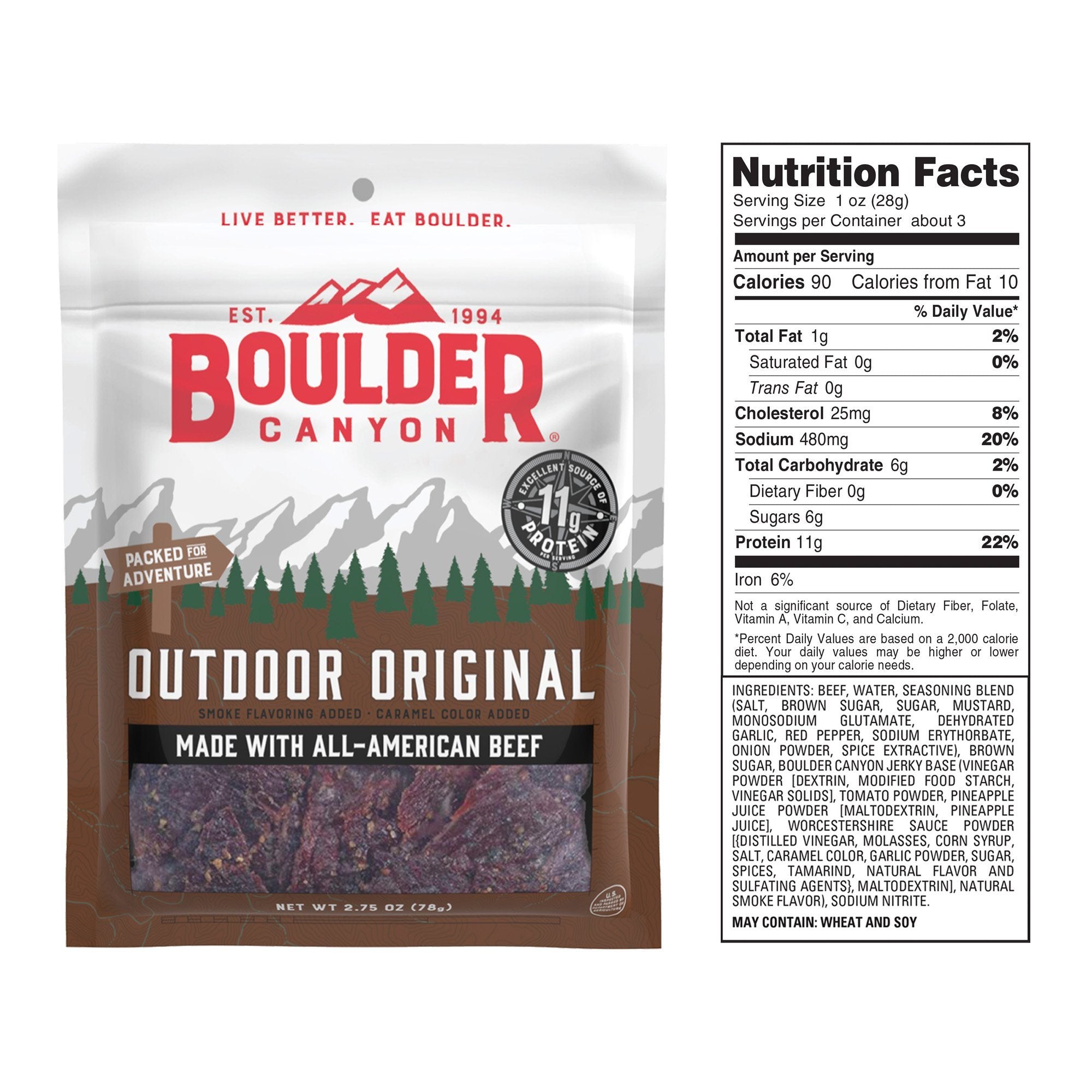 Boulder Canyon Beef Jerky Variety Pack (3 count) Other Snacks & Dips Boulder Canyon 