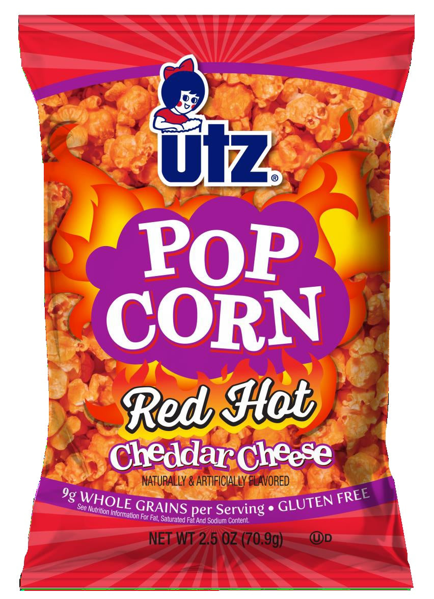 Utz Popcorn Red Hot Cheddar Cheese 2.5 oz